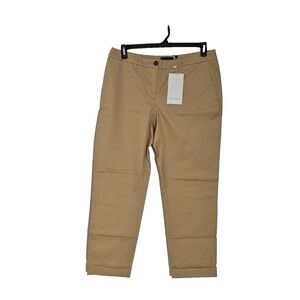 Wildfang Pants Women 12 Camel Essential Cuffed Trouser NEW